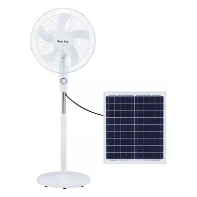 Ventilador pedestal recargable 16" con panel solar - Vive VENTPREC16