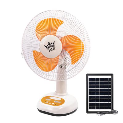 Ventilador de mesa recargable 12" con panel solar - JMD JD-SF-12
