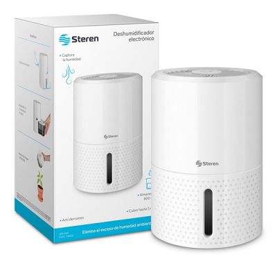 Deshumidificador con tanque 800 ml blanco - Steren AIR-240