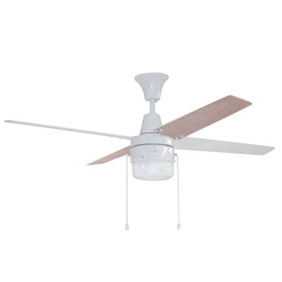 Ventilador tumbado 48" blanco + 4 aspas + LED 46W - CFM V00003