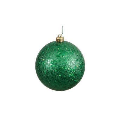 Bola navideña verde escarchada 30 cm – decoración BBL