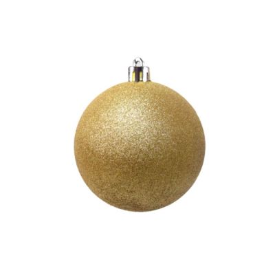 Bola navideña dorada escarchada 40 cm – decoración BBL