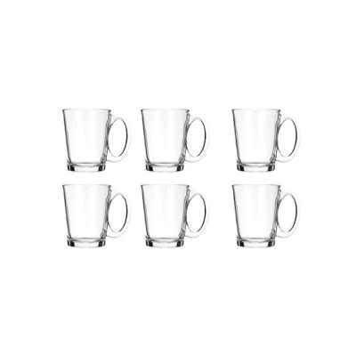 Juego de Tazas 6 Piezas Vidrio Cónic Borgonovo 13279141 – Estilo Moderno