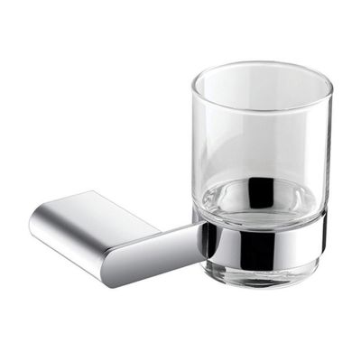 Porta vaso metal-vidrio Cuadrato cromo Briggs