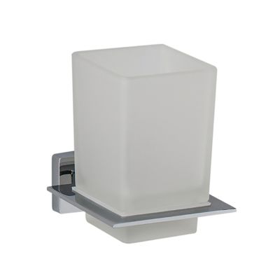 Porta vaso metal-vidrio Dubai cromo Briggs