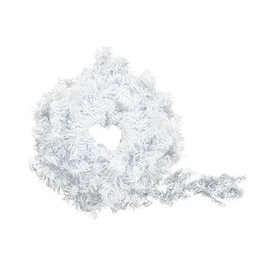 Guirnalda decorativa navideña 22x20 cm – 200 hojas blancas Celina