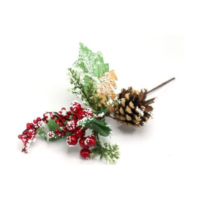 Pick Navideño Bayas/Pino Nevado 24cm Celina 0660038 – Decoración Clásica