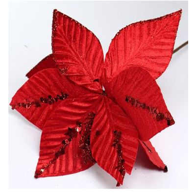 Flor navideña decorativa 25 cm – diseño Celina