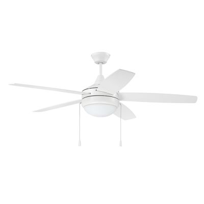 Ventilador Techo 52” Blanco Reversible con 2 Luces LED 9W 3K Craftmade V22725 – Confort Hogar