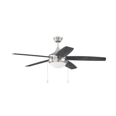 Ventilador tumbado 52" gris níquel + 5 aspas 2 luces E27 - Craftmade V22746