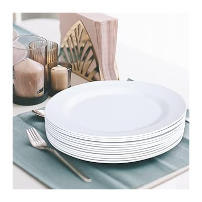 Plato Tendido Plástico 22cm Redondo Blanco Consuplast 2P18021 – Uso Diario