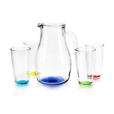 Set Jarra Vidrio 1.7L + 4 Vasos Atom Crisa A867-1718817 – Servicio Completo