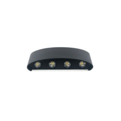 Aplique Led Exterior (8W-3K) Negro Bidirecto Kuarzo