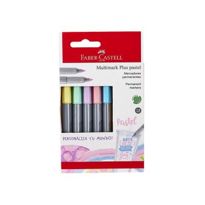 Setx5 Marcadores de Colores Multimark Plus Pastel Faber Castell