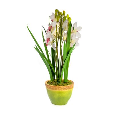Orquídeas Artificiales con Pote 80cm FDR – Decoración