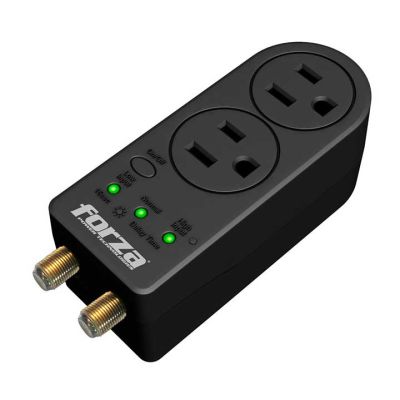 Protector de Voltaje (2 Tomas-Polarizado) Zion-2K30 Forza (Fvp-200C)