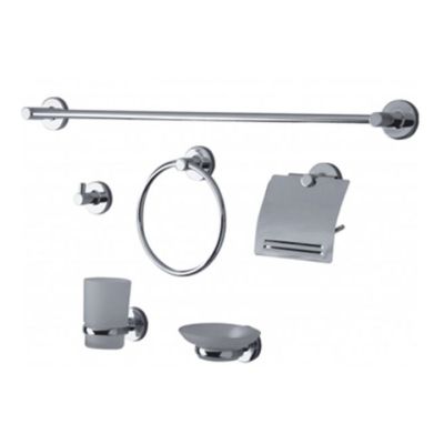 Juego accesorios baño 6 piezas Albi cromo FV