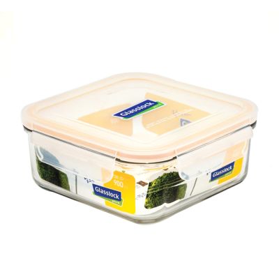 Repostero Vidrio Cuadrado 0.9L Glasslock MCSB-090 WRP522 – Organización Compacta