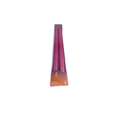 Velas Cónicas 8P 2 Piezas Lacadas Rojas HD258566 – Decoración Festiva