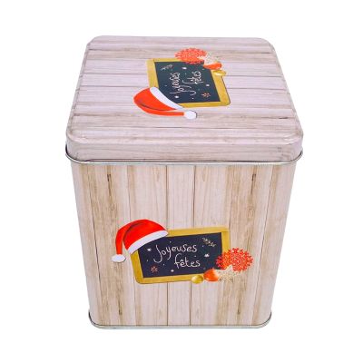 Caja Metálica Navideña 12x12x14.3cm Home Life 113519 – Organización Decorativa