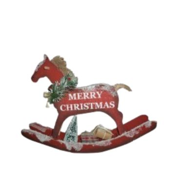 Adorno navideño caballo rojo 38 cm – decoración HLHL