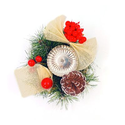 Porta vela Navidad 1v 16cm Pino Lazo HL