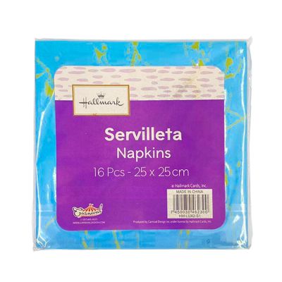 Set Servilletas 16 Piezas Celeste 25x25cm Lux Home Life HL392023 – Estilo Decorativo