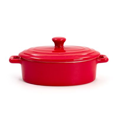 Mini Cazuela con Tapa y Asas Cerámica Roja Home Life 404124 – Cocina Tradicional