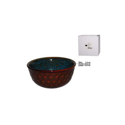 Bowl Cerámica 15cm Borgoña HL 451724 – Estilo Clásico