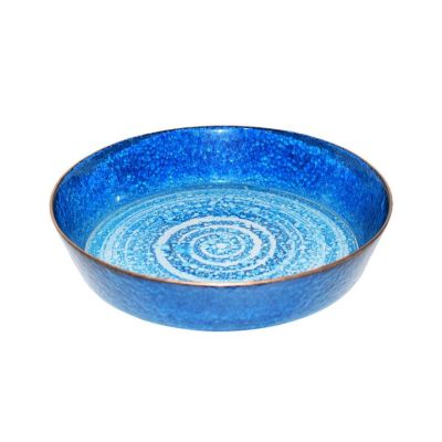 Fuente Decorativa Vidrio Azul 24.5cm HomeLife