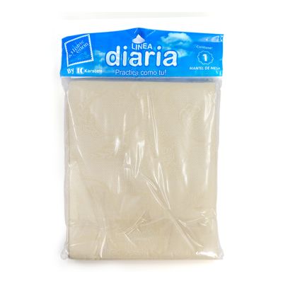 Mantel Rectangular 6 Puntos 160x220cm Natural Sienna H&C – Decoración de Mesa