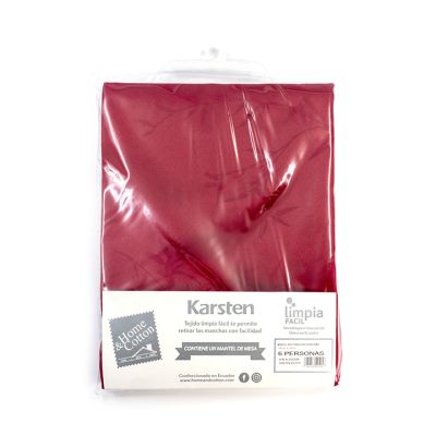 Mantel Rectangular 6 Puntos 160x220cm Vino Verissimo H&C 6491058 – Estilo Clásico