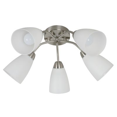 Lámpara de Techo 5xE27 Níquel Satin IKE