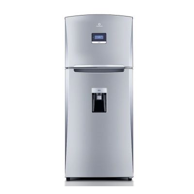 Refrigeradora 370L QZ cromada inverter con dispensador - Indurama RI-485