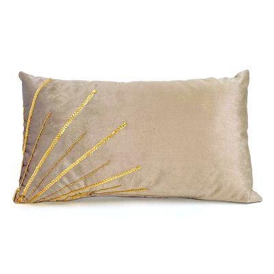 Cojín Lumbar Navideño Plata Golden Sequins 30x50cm Kalido NAV40002 – Decoración Brillante