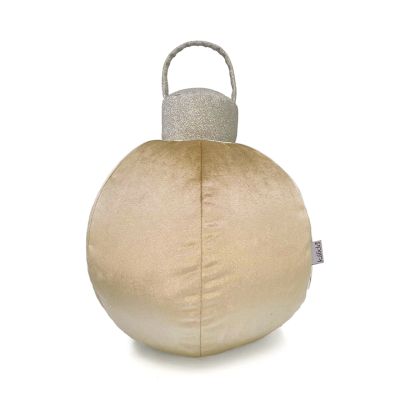 Cojín Navideño 3D Bombillo Dorado 40cm Kalido NAV40013 – Decoración Sofisticada