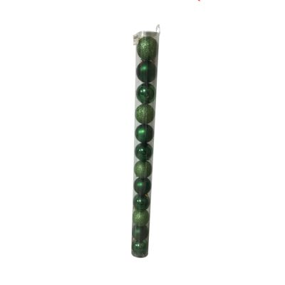 Bolas navideñas verdes 7 cm – set de 12 piezas mate, brillante y escarchado Luxury