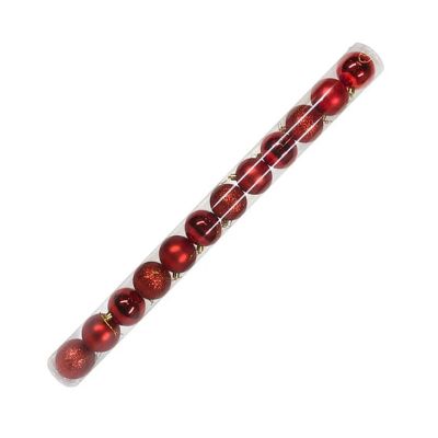 Bolas Navideñas 5cm 12 Piezas Rojo Luxury LXC789005R – Decoración Clásica