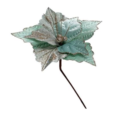 Flor navideña Poinsetia 30 cm – color menta Magic Miro