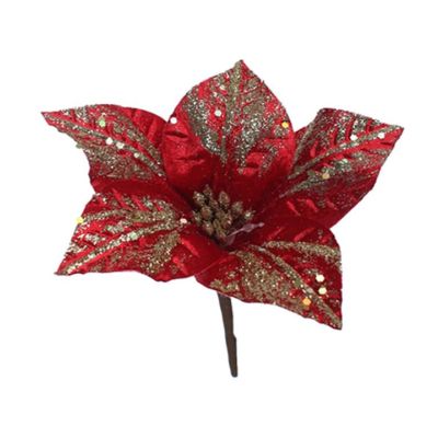 Flor navideña Poinsetia 20 cm – color rojo Fussion Miro