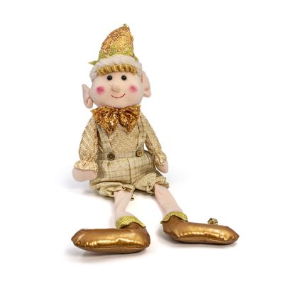 Adorno Navideño Elfo Sentado (58.4Cm) Dorado
