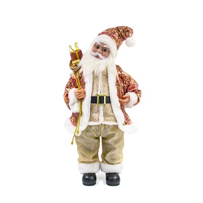 Santa decorativo navideño 71 cm – Goldrose con movimiento musical Maranelo
