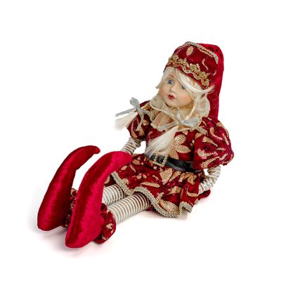 Arlequín navideño 43 cm – rojo con movimiento musical Maranelo