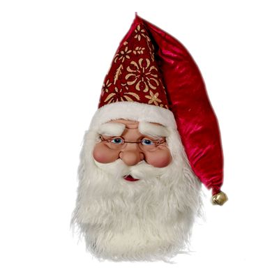 Santa cabeza colgante navideña 77 cm – color rojo Maranelo