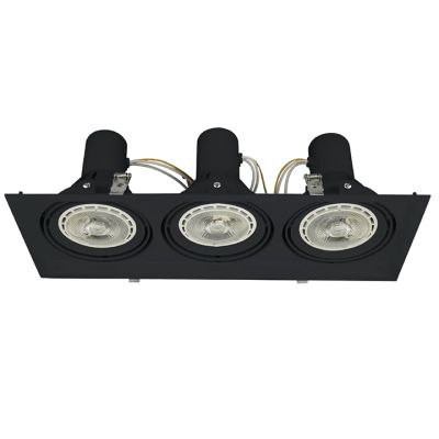 Multispot 3 Lámparas E27 PAR30 Negro LDV