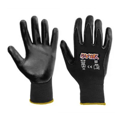 Guantes (Trabajo-Pesado) Negro-Amarillo (N100) Talla M Masterbrill 7861027544617