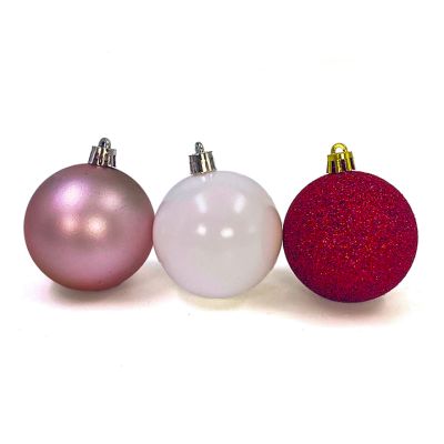 Bolas de Navidad 6Cm 12 Piezas Rosa y Blanco Miro (831-2787-239101350-22J)