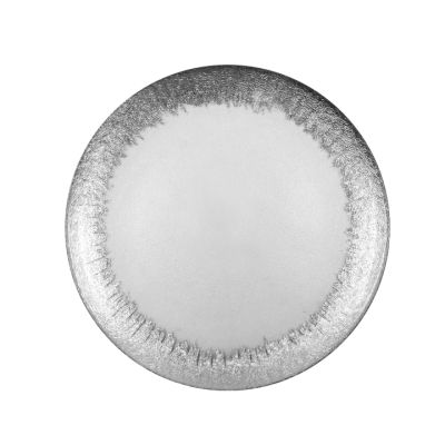 Plato Base Plateado C/Borde Plateado H &Amp; H (Asdec201-008B)