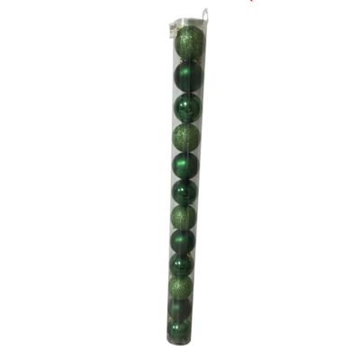 Bolas navideñas verdes 6 cm – set de 12 piezas brillante, mate y escarchadas Miro