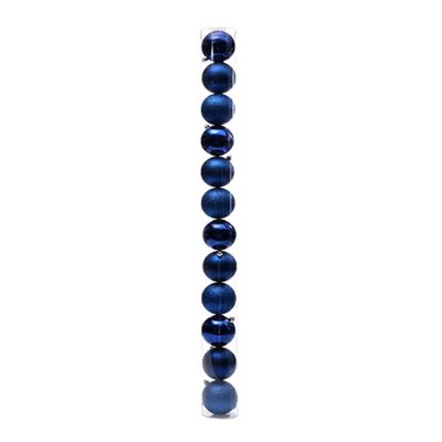 Bolas Navideñas 8cm 12 Piezas Azul Miro XB022DB – Decoración Festiva